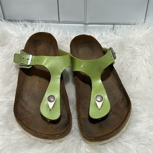BIRKENSTOCK Gizeh sandals lime green Birkoflor size 38 L7